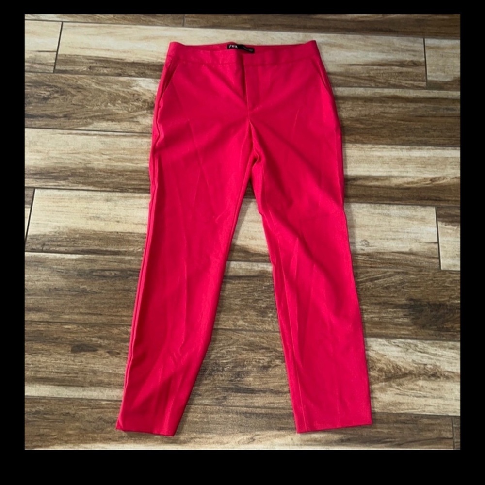 Zara pink skinny leg dress ankle pants